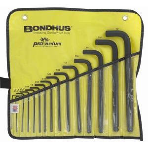 Bondhus 10935, Set 15 Balldriver L-Wrenches .050 - 1/2 inch pouch (1)