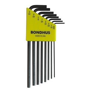Bondhus 12132, Set 8 Hex L-Wrenches .050 - 5/32 - Long (1)