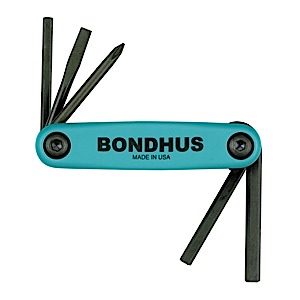 Bondhus 12540, Set 5 Utility Fold-up Tool no. 1 Phillips; 3/16 Slotted; 4mm, 5mm, and 6mm Hex (1)