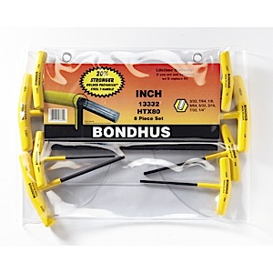 Bondhus 13332, Set 8 Graduated Length Hex T-Handles 3/32 - 1/4 (1)