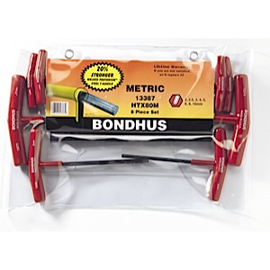 Bondhus 13387, Set 8 Graduated Length Hex T-Handles 2 - 10mm  (1)