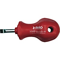 Felo 13037, 7/32 x 1 inch Slotted Stubby Screwdriver - PPC Handle (1)