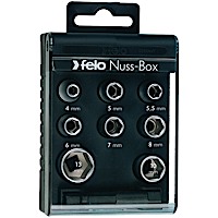 Felo 22198, 1/4 inch Nut Box with 8 Metric Sockets and Adapter (1)