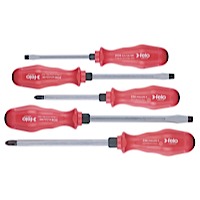 Felo 31720, 5 pc Slotted and Phillips Screwdriver Set - PPC Handle with Metal Cap (1)