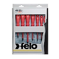 Felo 51401, 7 pc Phillips and Slotted Insulated Screwdriver Set (1)