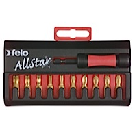 Felo 53545, Swift Box 6 pc TiN Bits and Magnetholder on Card - Torx and Phillips (1)